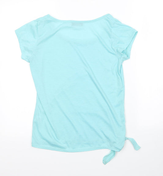 Originals Womens Blue Viscose Basic T-Shirt Size 10 Round Neck