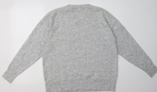 George Womens Grey Polyester Pullover Sweatshirt Size M Pullover