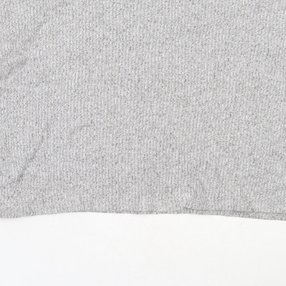 Topshop Womens Grey High Neck Viscose Pullover Jumper Size 6