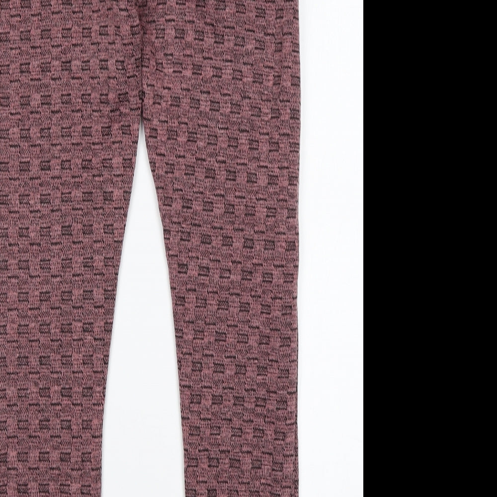 Preworn Womens Pink Polyester Sweatpants Trousers Size M L30 in Regular