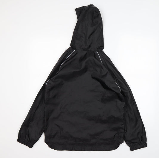FlipBack Boys Black Windbreaker Jacket Size 11-12 Years