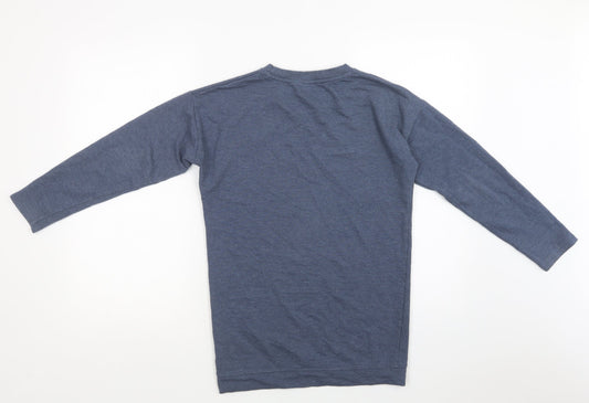 Pep & Co Girls Blue Cotton Tunic Sweatshirt Size 11-12 Years