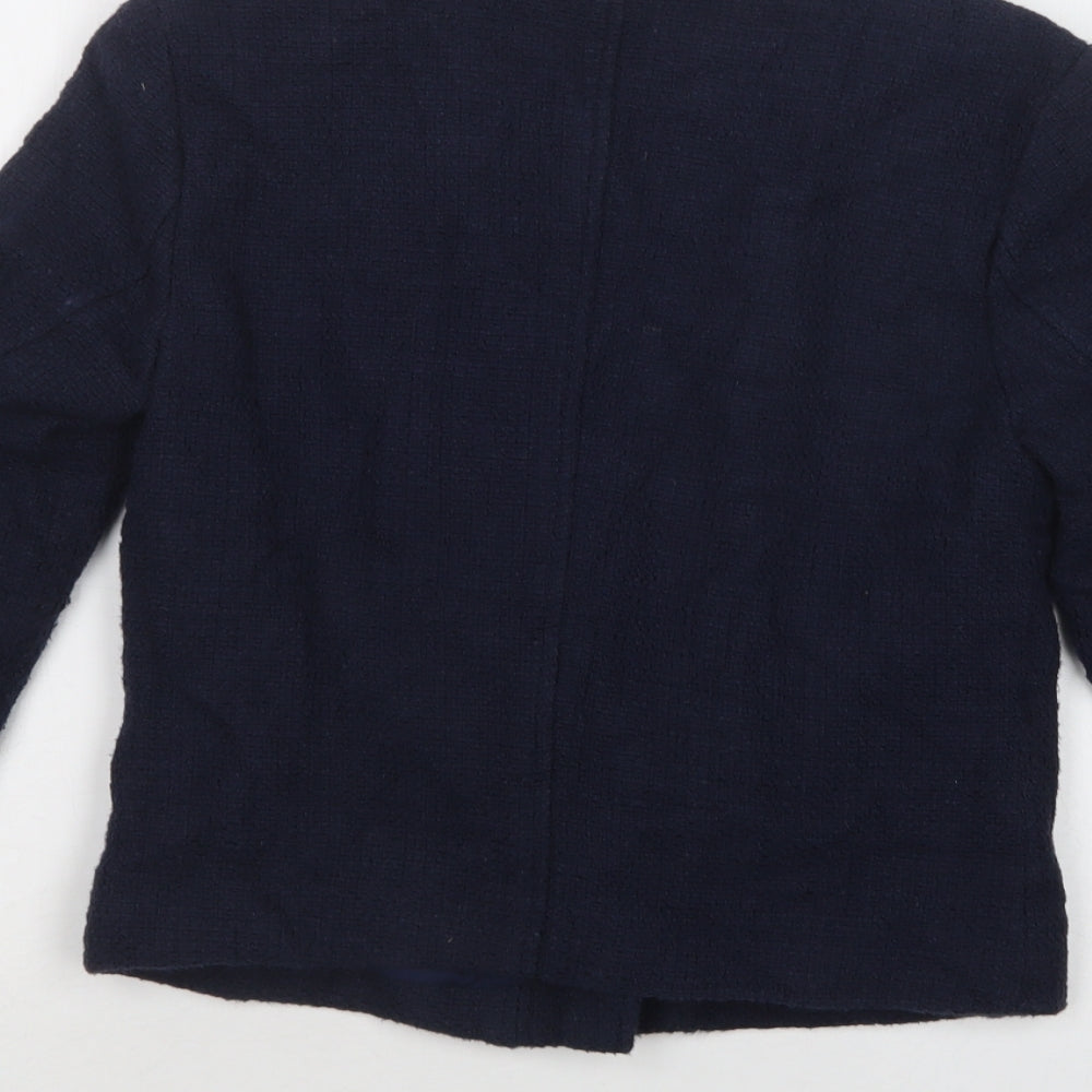 Warehouse Womens Blue Jacket Blazer Size 8 Zip
