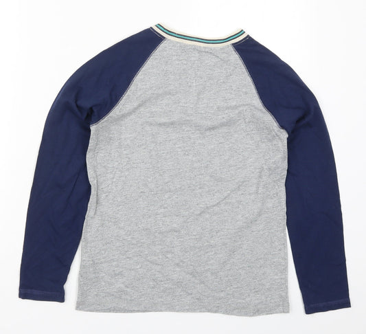 Gap Boys Blue Cotton Basic T-Shirt Size M Crew Neck Pullover - Always Rowdy New York Bulldog