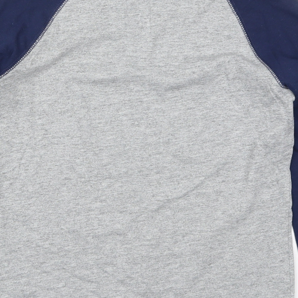 Gap Boys Blue Cotton Basic T-Shirt Size M Crew Neck Pullover - Always Rowdy New York Bulldog