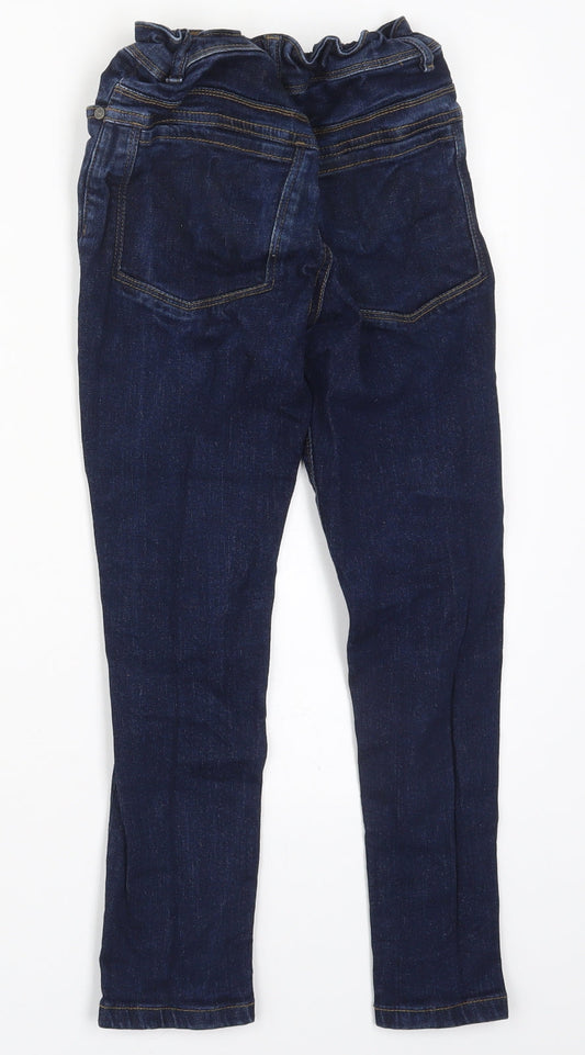 Matalan Boys Blue Cotton Skinny Jeans Size 9 Months Regular Button