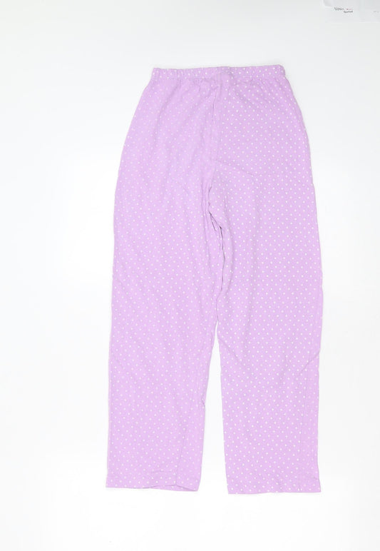 TU Girls Purple Spotted Cotton Pyjama Pants Size 9-10 Years