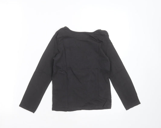 INEXTENSO Girls Grey Cotton Basic T-Shirt Size 8 Years Round Neck - heart