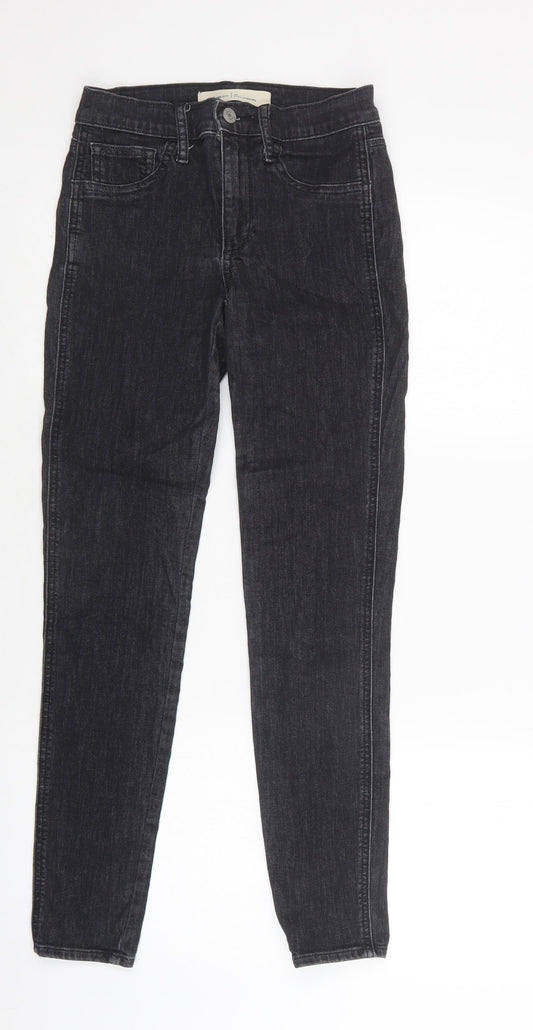 Gap Womens Black Cotton Skinny Jeans Size 26 L29 in Regular Button