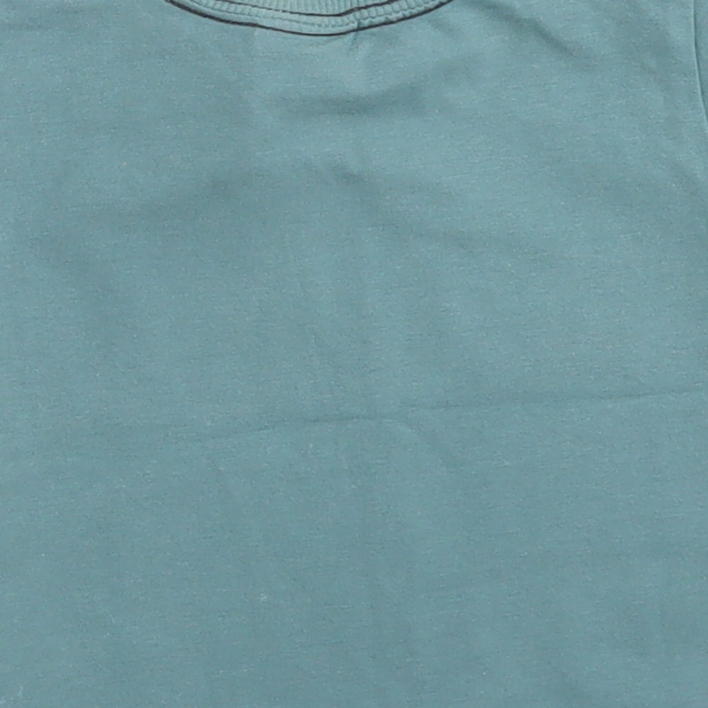 Fierce Frank Boys Blue Cotton Basic T-Shirt Size 3-6 Months Crew Neck - Animal Band