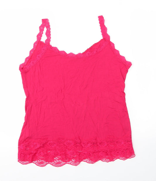 GEB Womens Red Viscose Camisole Blouse Size 4XL V-Neck