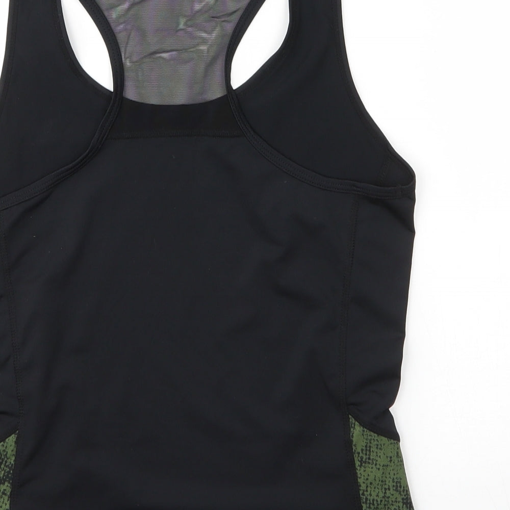 USA Pro Girls Black Polyester Basic Tank Size 11 Years Round Neck