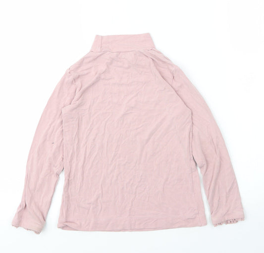 Mayoral Girls Pink Cotton Basic Blouse Size 5 Years Round Neck