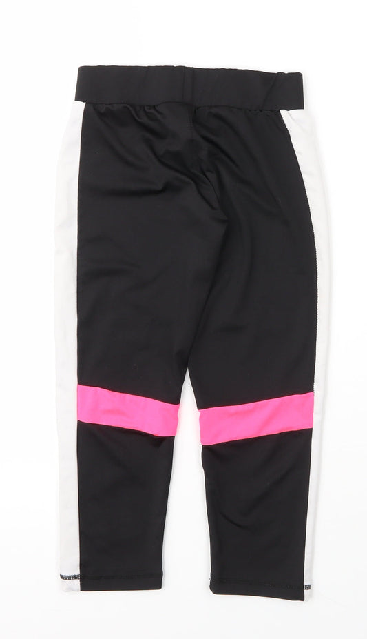 Primark Girls Black Polyester Capri Trousers Size 10 Years Regular