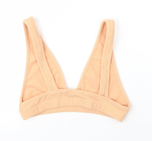 Missguided Womens Pink Cotton Cropped Tank Size 12 V-Neck