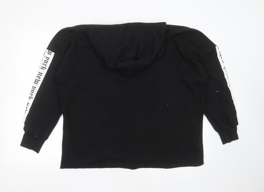 Divided by H&M Womens Black Cotton Pullover Hoodie Size M - new york