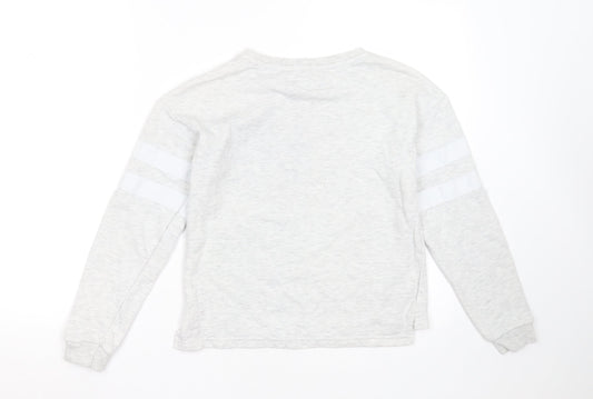 Primark Girls Grey Cotton Pullover Sweatshirt Size 11-12 Years