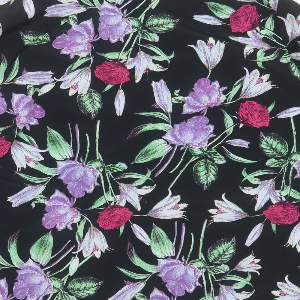 ASOS Womens Black Floral Jacket Size 10