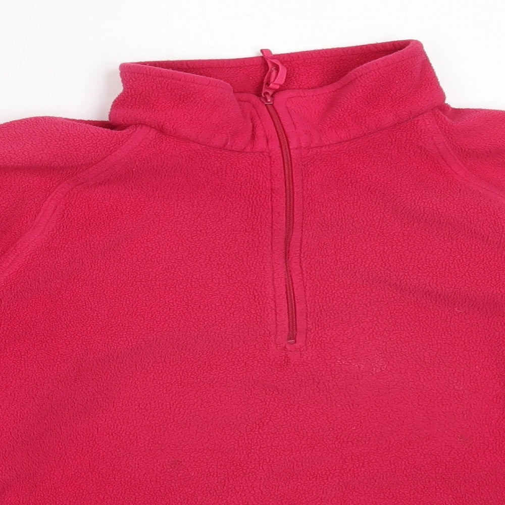 Mountain Life Womens Pink Polyester Henley Sweatshirt Size 12