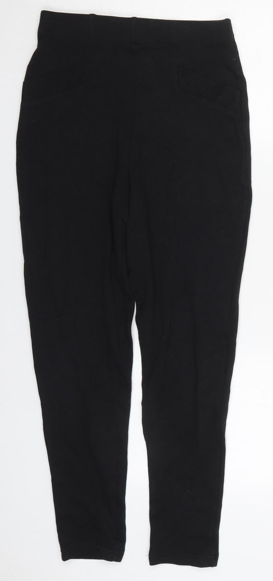 By Design Womens Black Cotton Carrot Leggings Size M L25 in