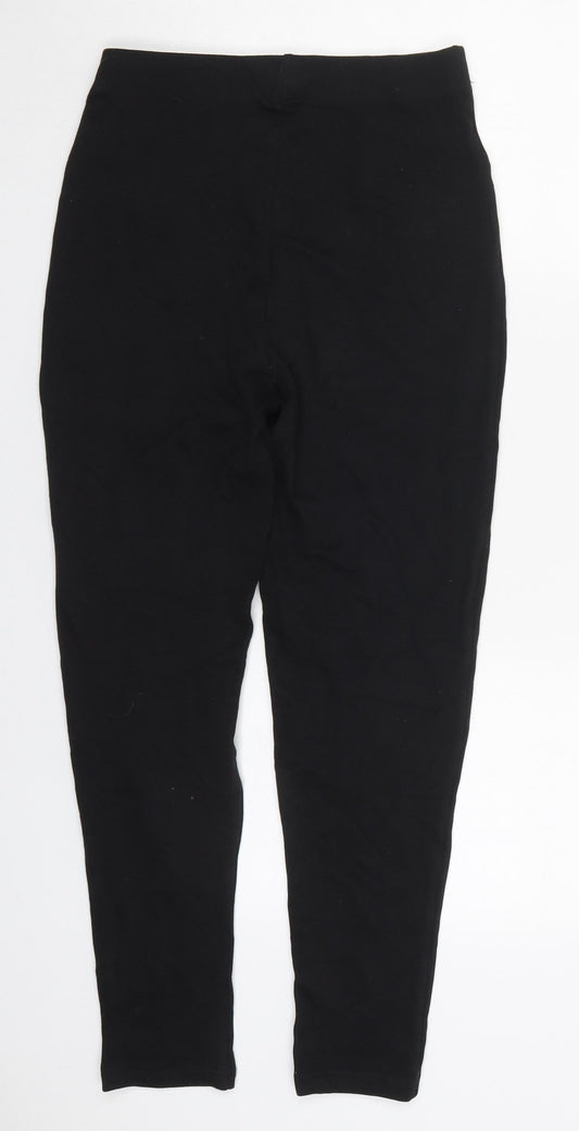 By Design Womens Black Cotton Carrot Leggings Size M L25 in