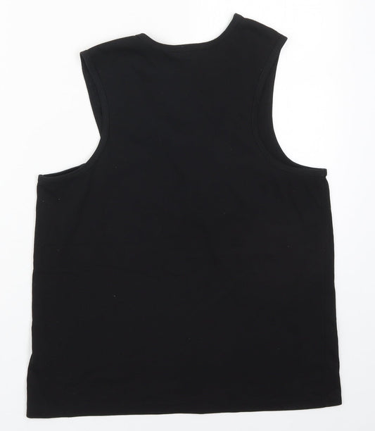 Betty Barclay Womens Black Cotton Basic Tank Size 14 Round Neck