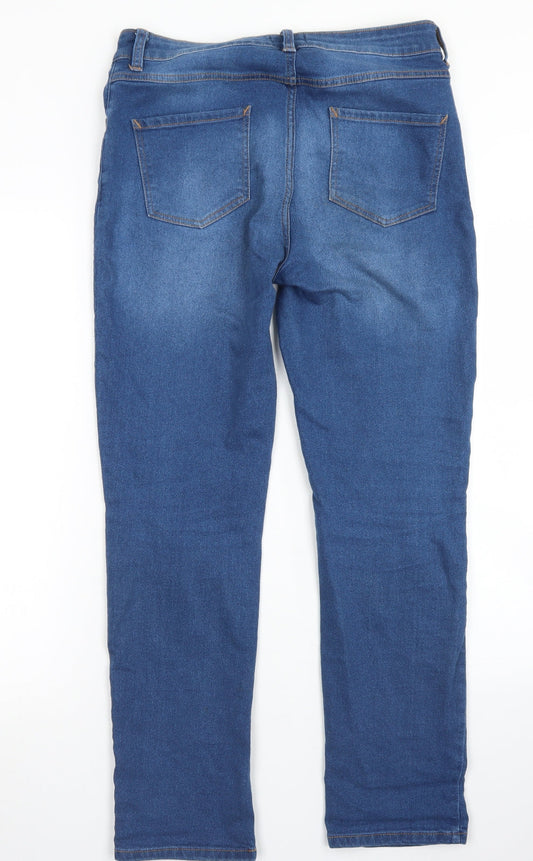 /Denim Womens Blue Cotton Skinny Jeans Size 12 L27 in Regular Button
