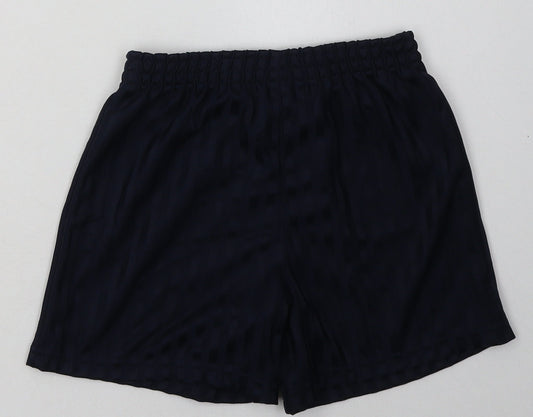 George Boys Blue Striped Polyester Sweat Shorts Size 6-7 Years Regular - School Wear
