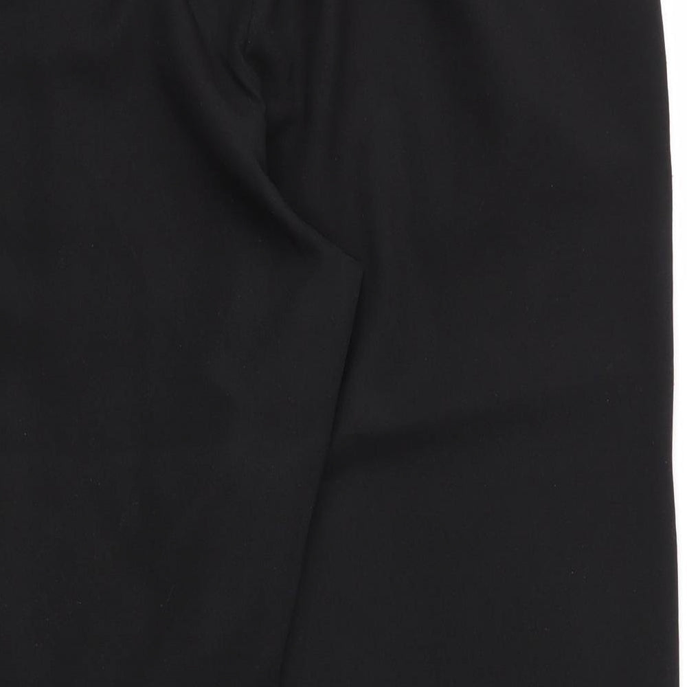 XE Womens Black Polyester Capri Trousers Size 20 L20 in Regular Zip