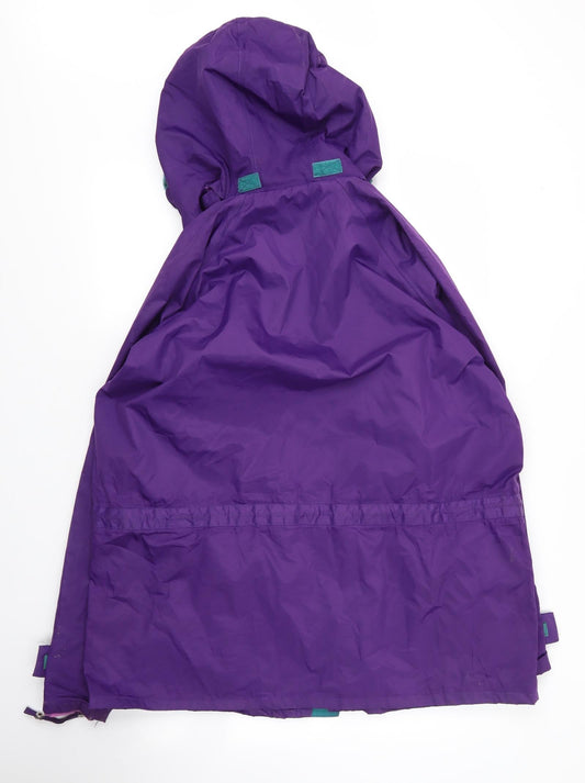 Preworn Mens Purple Parka Coat Size S Zip