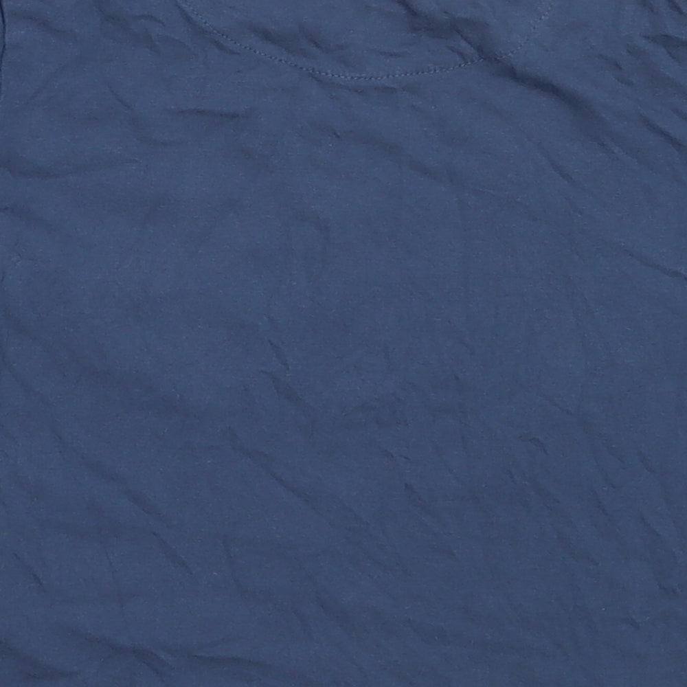 US Polo Assn. Boys Blue Cotton Basic T-Shirt Size 3-4 Years Round Neck