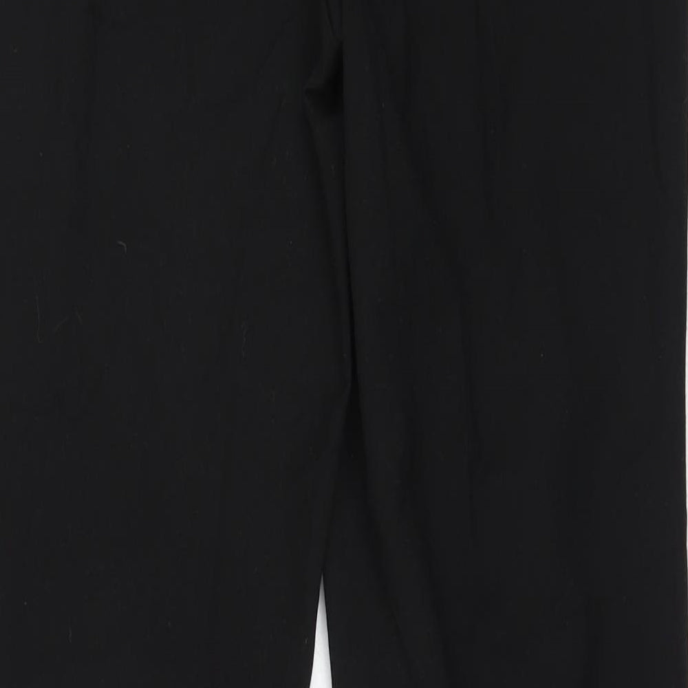 Marks and Spencer Womens Black Polyester Trousers Size 12 L30.5 in Regular