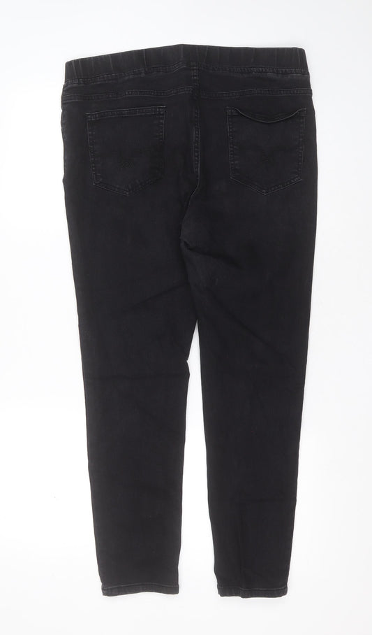 the roadster life co Womens Grey Cotton Jegging Jeans Size 36 in L27 in Extra-Slim