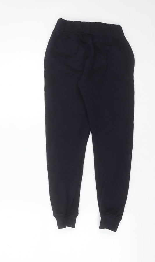 TU Girls Blue Cotton Jogger Trousers Size 9 Months Regular