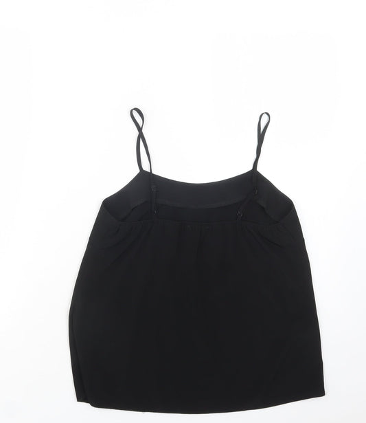 River Island Womens Black Polyester Camisole Blouse Size 8 Square Neck