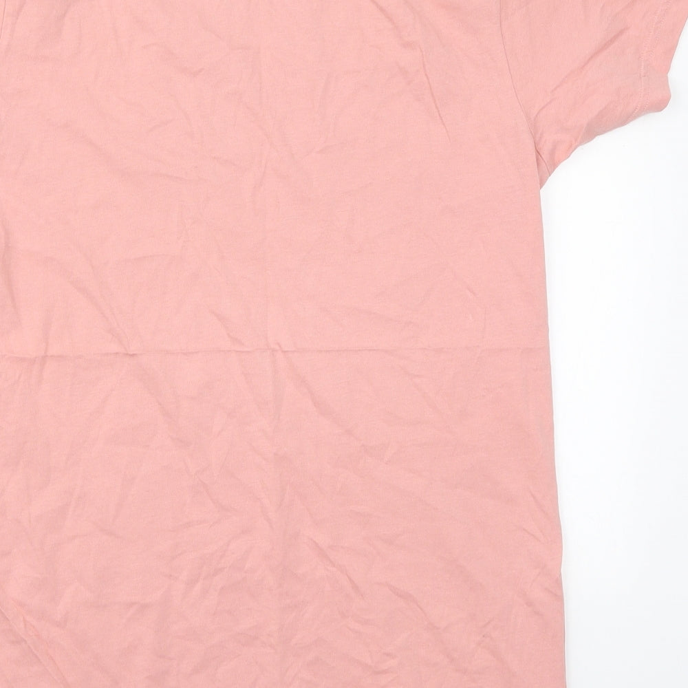 Cedar Wood State Mens Pink Cotton T-Shirt Size M Crew Neck - Distressed Look
