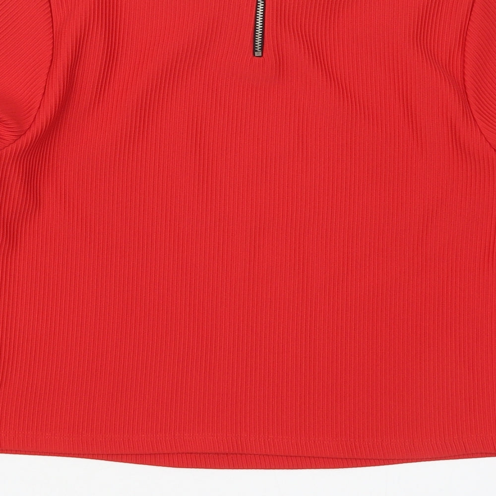 Marks and Spencer Womens Red Polyester Pullover Sweatshirt Size 12 Pullover