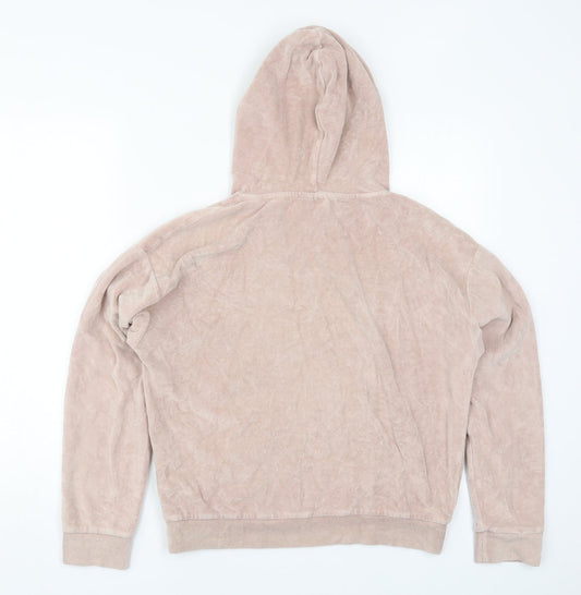 Topshop Womens Pink Cotton Pullover Hoodie Size 6 Pullover