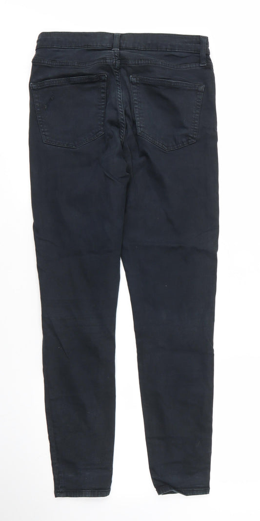 Topshop Womens Black Cotton Skinny Jeans Size 28 in L27 in Regular Zip