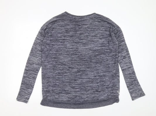 Gap Womens Blue Round Neck Polyester Pullover Jumper Size M