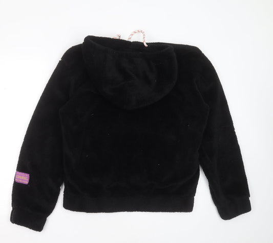 Kivenst Womens Black Polyester Pullover Hoodie Size M