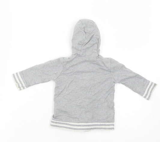 George Baby Grey Cotton Full Zip Jumper Size 3-6 Months Zip