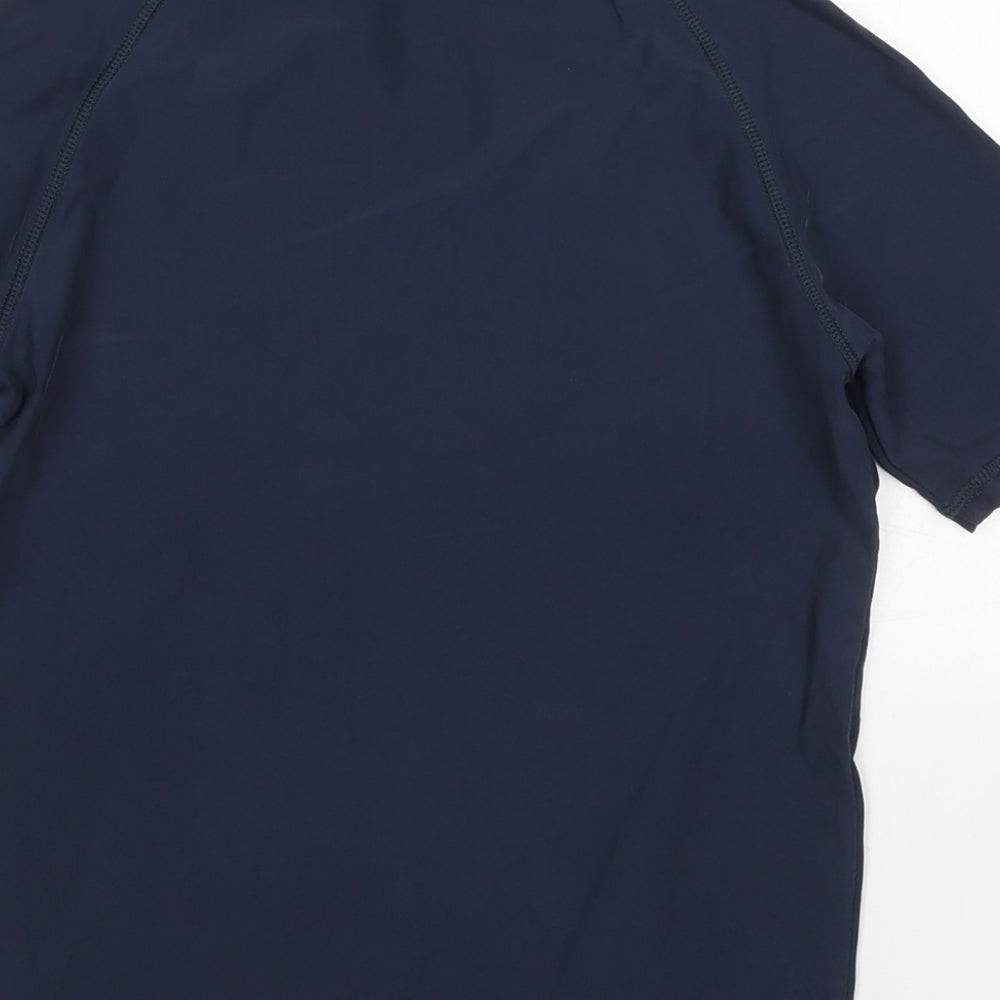 NEXT Boys Blue Nylon Basic T-Shirt Size 10 Years Round Neck Pullover