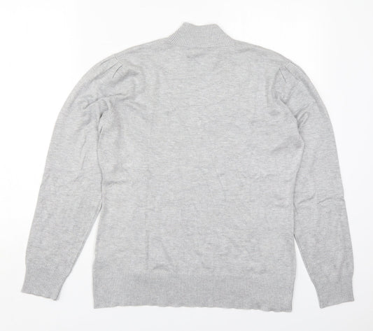 Love Scarlett Womens Grey High Neck Polyester Pullover Jumper Size M