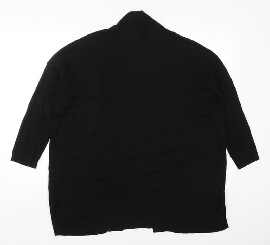 Atmopshere Womens Black Collared Viscose Cardigan Jumper Size 12
