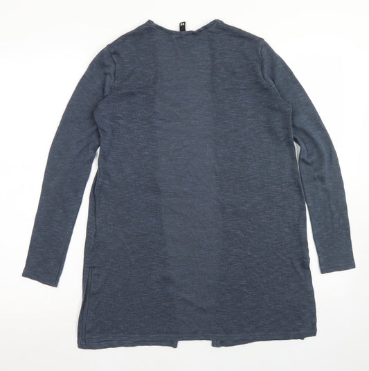 Divided Womens Blue Round Neck Polyester Cardigan Jumper Size XS