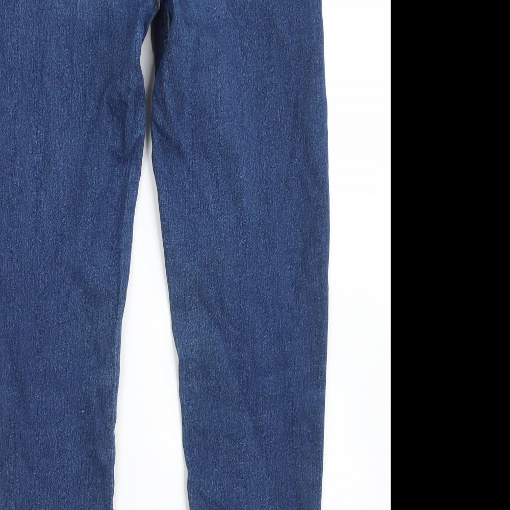 Denim Co Girls Blue Cotton Skinny Jeans Size 9-10 Years Regular Button