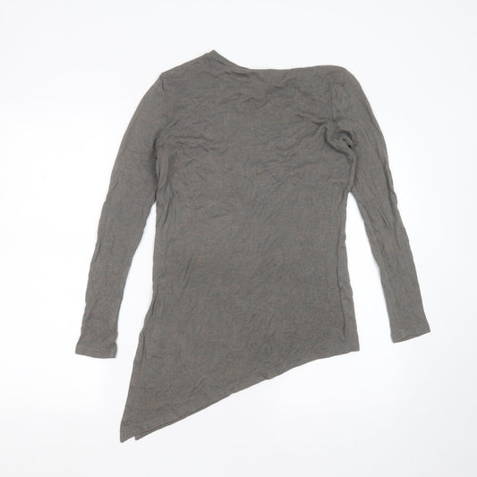 River Island Womens Green Round Neck Viscose Pullover Jumper Size 10