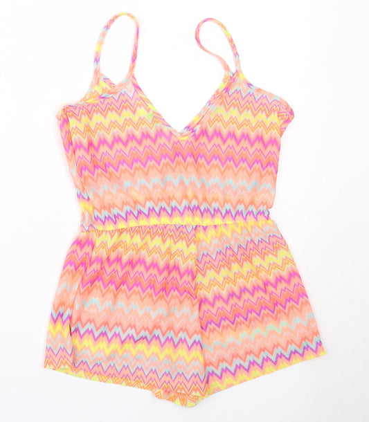 Papaya Womens Orange Polyester Playsuit One-Piece Size XS