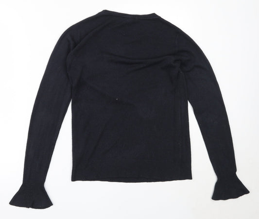 Dorothy Perkins Womens Blue Round Neck Acrylic Pullover Jumper Size 10